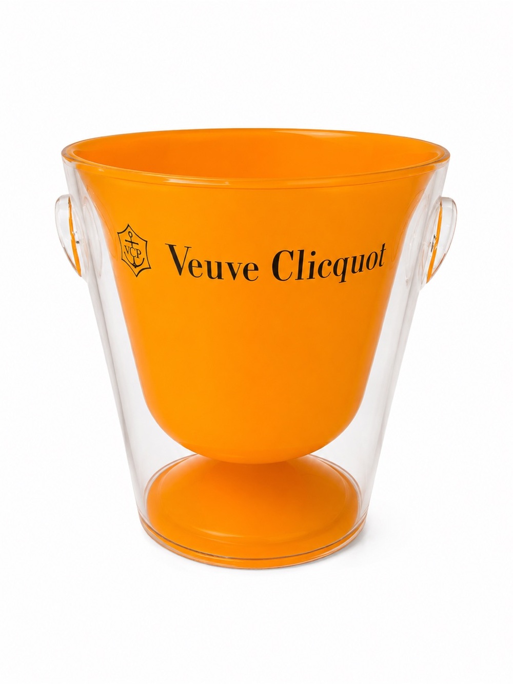 Rare Veuve Clicquot Orange Acrylic Champagne Ice Bucket Cooler